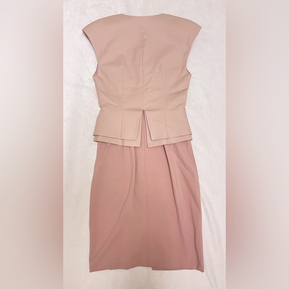 Ted Baker London Kwyli Structured Peplum Body-Con Sheath Zip Dress Blush Pink - Picture 4 of 11